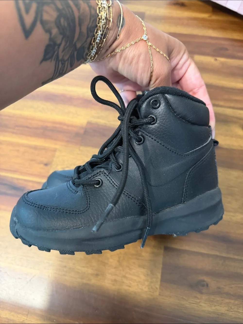 Nike ACG Kids Black High-Top Lace Boots
